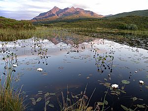 Black Cuillin range from a couple of miles out of Sligachan along the Dunvegan road.